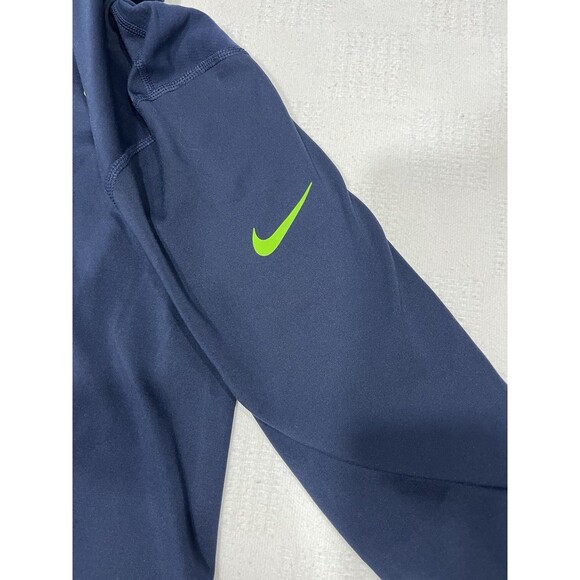Nike Seattle Seahawks 1/4 Zip Pullover Mens Medium Blue NFL Football On Field - Picture 2 of 3